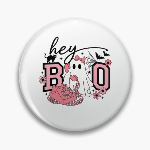 Item preview, Hey Boo Retro Pink Halloween Ghost Kids Girls designed and sold by KroghDs.
