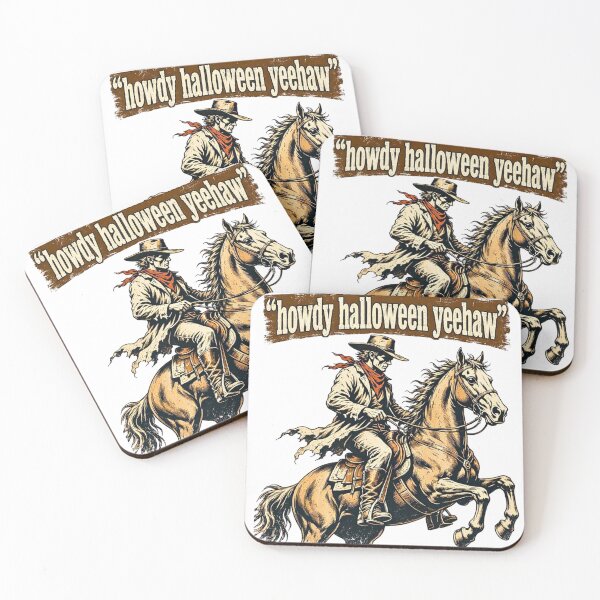 Item preview, HOWDY HALLOWEEN COWBOY GHOST WESTERN YEEHAW RETRO BACK PRINT  designed and sold by EasyTake.