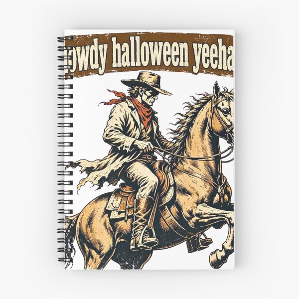 Item preview, HOWDY HALLOWEEN COWBOY GHOST WESTERN YEEHAW RETRO BACK PRINT  designed and sold by EasyTake.
