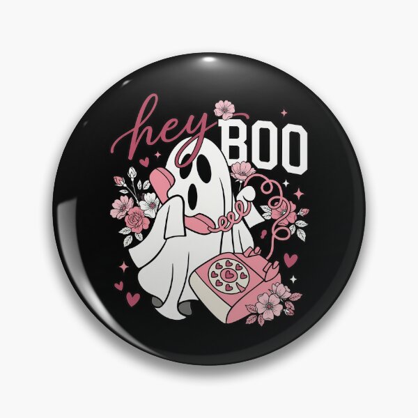 Item preview, Hey Boo Retro Pink Halloween Ghost Girls Kids designed and sold by KroghDs.