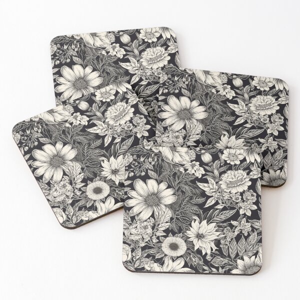 Item preview, Monochrome Floral Pattern Vintage Botanical designed and sold by pinkal.