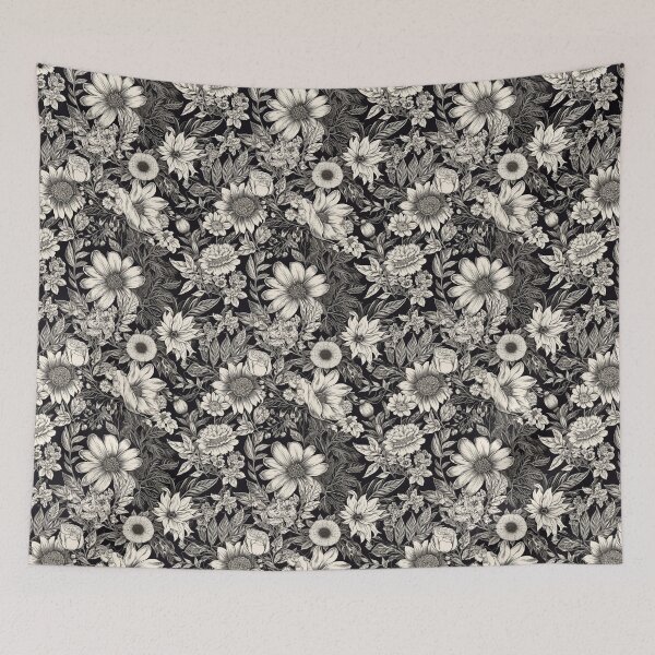 Item preview, Monochrome Floral Pattern Vintage Botanical designed and sold by pinkal.