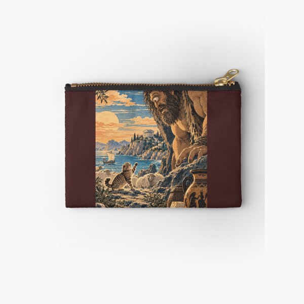 Item preview, Poseidon’s Wrath – The Odyssey Greek Mythology Cat Japanese Woodblock Art designed and sold by NoodlesTheCat.