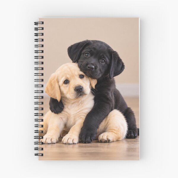 Item preview, Two Adorable Labrador Puppies Hugging designed and sold by Wild Bloom Paws.