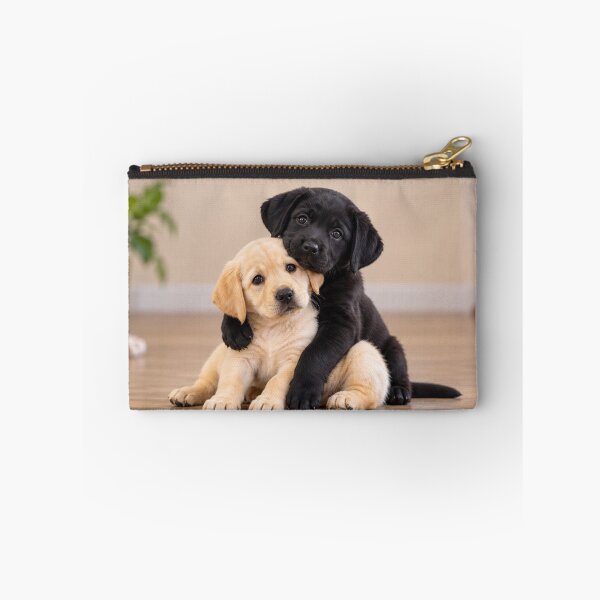 Item preview, Two Adorable Labrador Puppies Hugging designed and sold by Wild Bloom Paws.