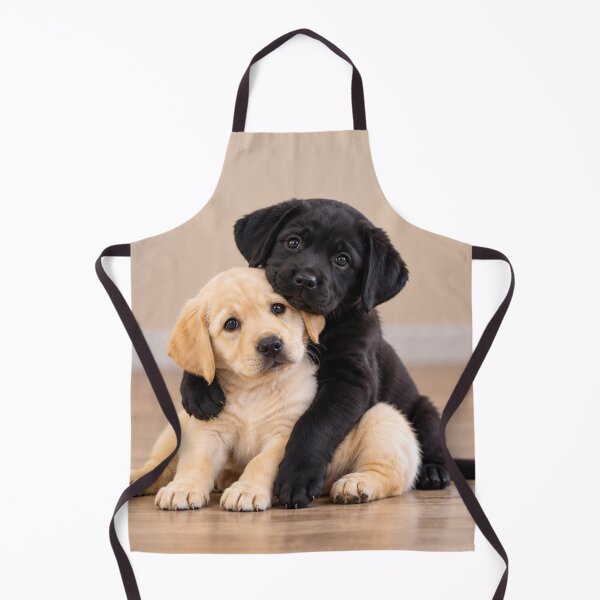 Item preview, Two Adorable Labrador Puppies Hugging designed and sold by Wild Bloom Paws.