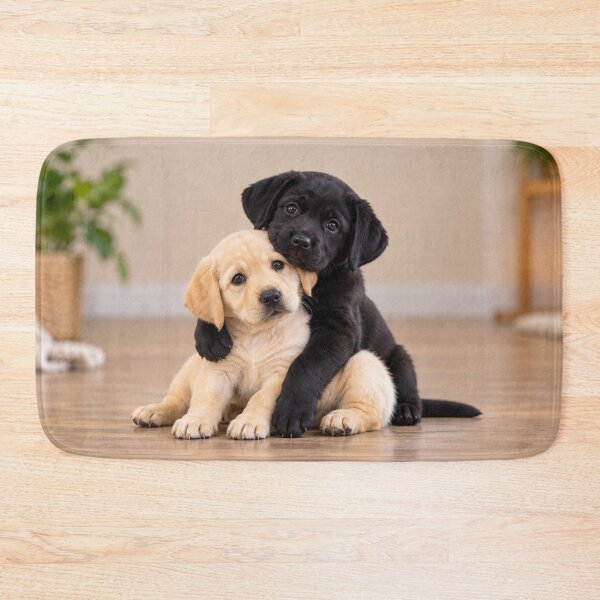Item preview, Two Adorable Labrador Puppies Hugging designed and sold by Wild Bloom Paws.