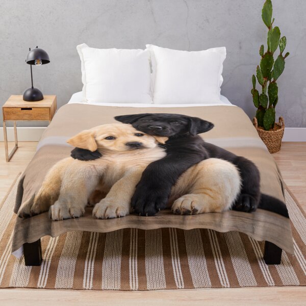 Item preview, Two Adorable Labrador Puppies Hugging designed and sold by Wild Bloom Paws.