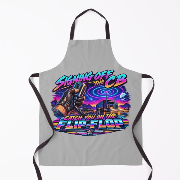 Item preview, Signing Off The CB - Catch You On The Flip-Flop - Synthwave Trucker Art designed and sold by NomadForge.