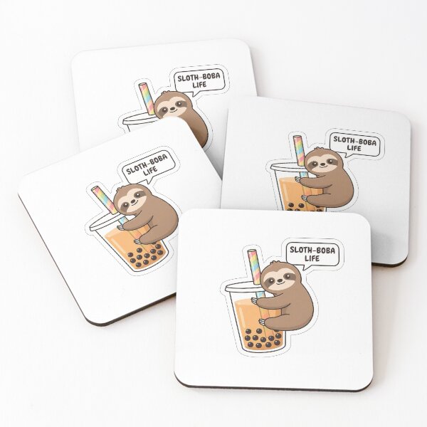 Item preview, Sloth-Boba Life Cute Sloth - Animal Drink Sticker with Text designed and sold by SimpleP.