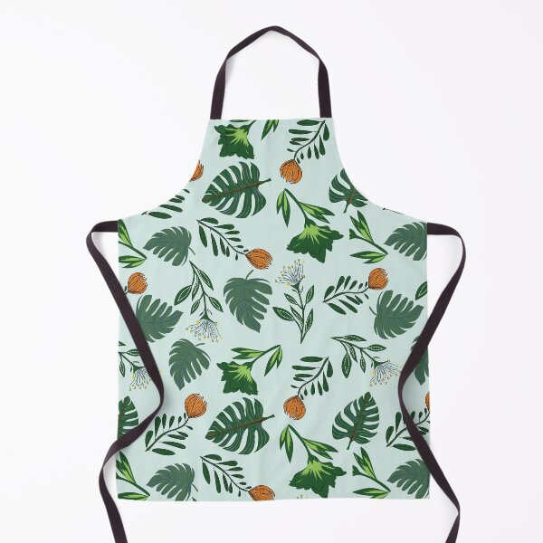 Item preview, Tropical Botanical Seamless Pattern with Monstera Leaves and Orange Flowers designed and sold by ChaReePat.