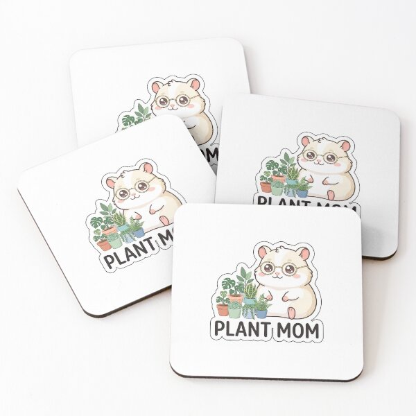 Item preview, Plant Mom Bunny - Cute Indoor Gardener Rabbit Sticker with Text designed and sold by SimpleP.