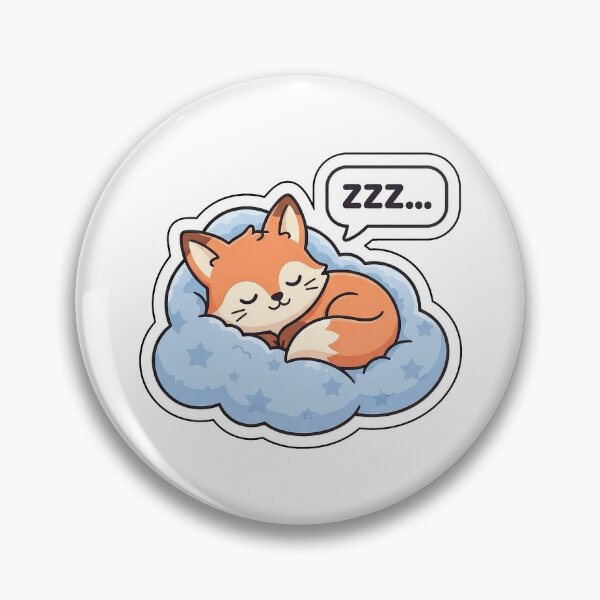 Item preview, Sweet Dreams Sleepy Fox Pouch - Cozy Nap Time Sticker with Text designed and sold by SimpleP.