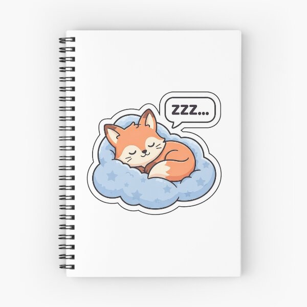 Item preview, Sweet Dreams Sleepy Fox Pouch - Cozy Nap Time Sticker with Text designed and sold by SimpleP.