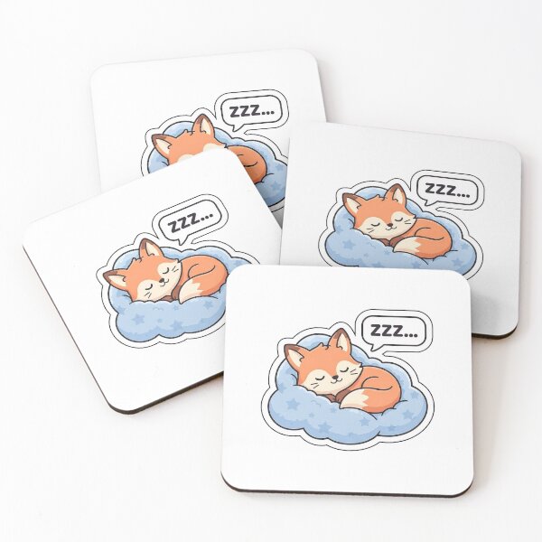 Item preview, Sweet Dreams Sleepy Fox Pouch - Cozy Nap Time Sticker with Text designed and sold by SimpleP.