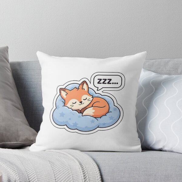 Item preview, Sweet Dreams Sleepy Fox Pouch - Cozy Nap Time Sticker with Text designed and sold by SimpleP.
