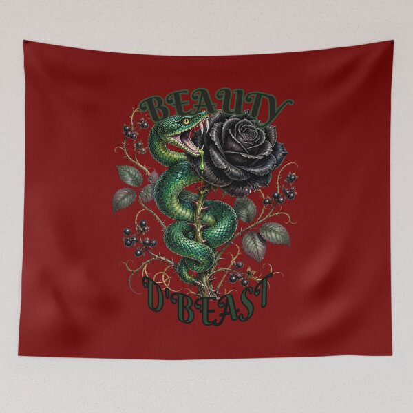 Item preview, 19th-Century Vintage Victorian Snake and Rose Graphic designed and sold by El-RoiDesigns.