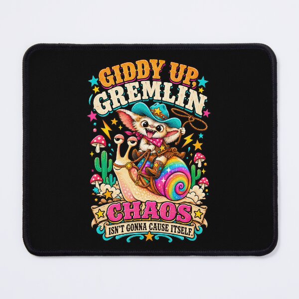 Item preview, Giddy Up Gremlin – Funny Cowboy Chaos Rainbow Snail designed and sold by Kawaii-n-Spice.