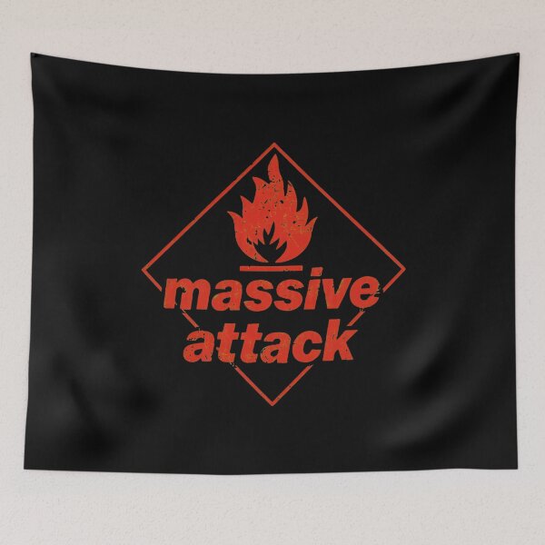 Item preview, Massives Attacks Grunge Flame Warning designed and sold by PomboGayArt.