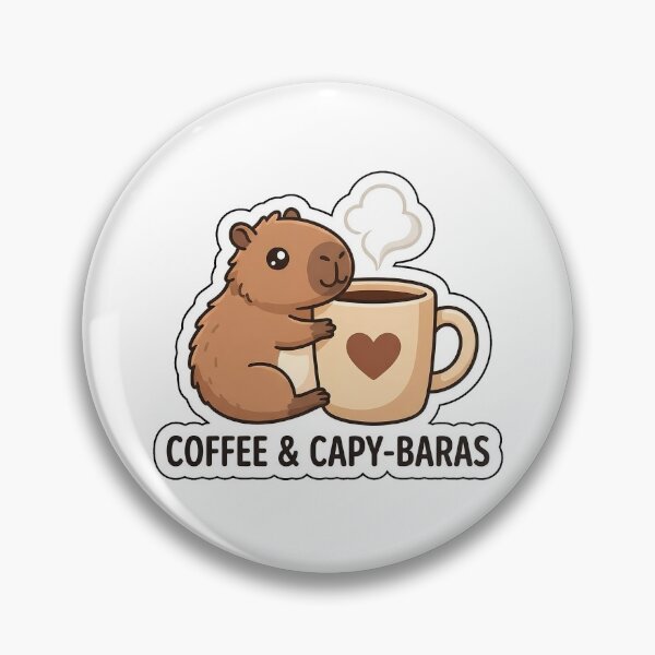 Item preview, Coffee and Capy-Baras - Morning Fuel Animal Sticker with Text designed and sold by SimpleP.