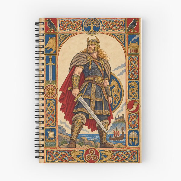 Item preview, Beowulf Anglo-Saxon Inspired Illuminated Manuscript Art designed and sold by Moviebuff91.
