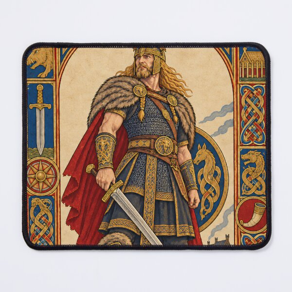 Item preview, Beowulf Anglo-Saxon Inspired Illuminated Manuscript Art designed and sold by Moviebuff91.