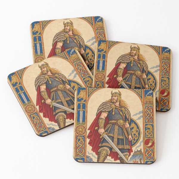 Item preview, Beowulf Anglo-Saxon Inspired Illuminated Manuscript Art designed and sold by Moviebuff91.