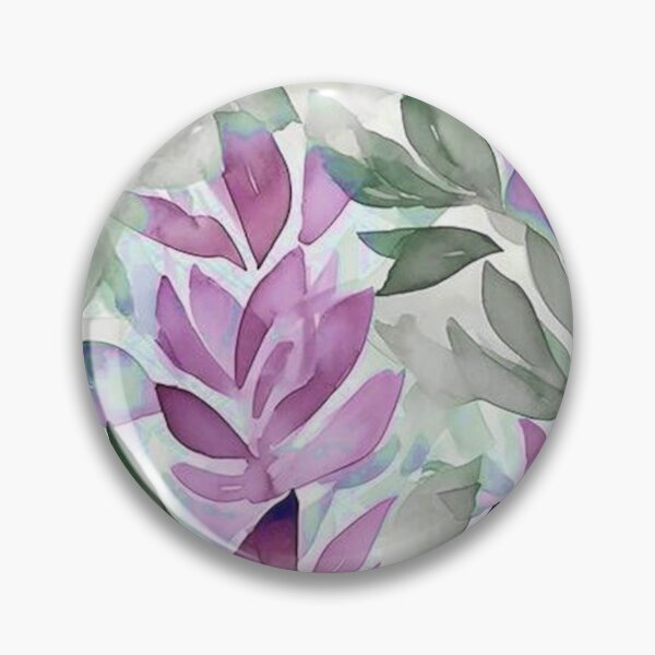 Item preview, Watercolors Floral Pattern in Green and Purple  designed and sold by ZedColors.