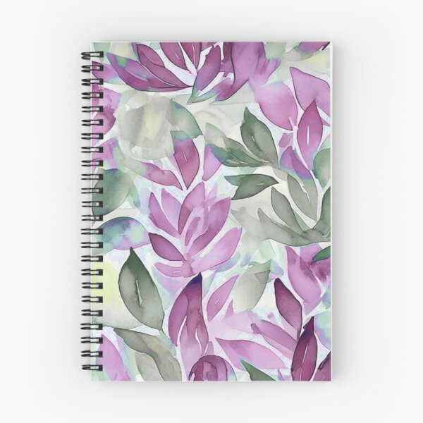 Item preview, Watercolors Floral Pattern in Green and Purple  designed and sold by ZedColors.