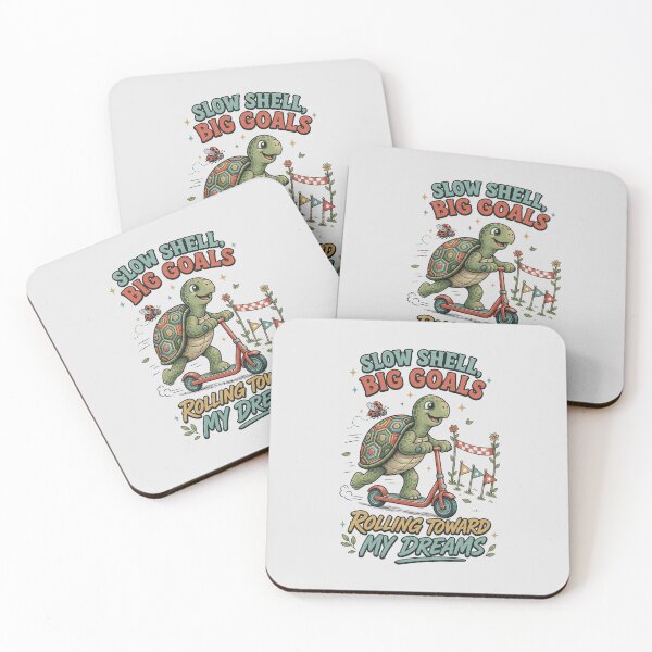 Item preview, Slow Shell, Big Goals – Motivational Scooter Turtle designed and sold by NinaCreator.