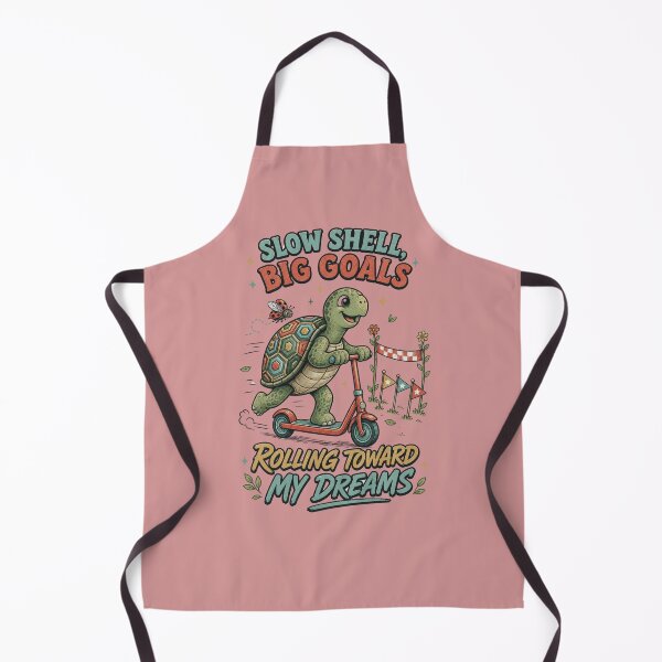 Item preview, Slow Shell, Big Goals – Motivational Scooter Turtle designed and sold by NinaCreator.