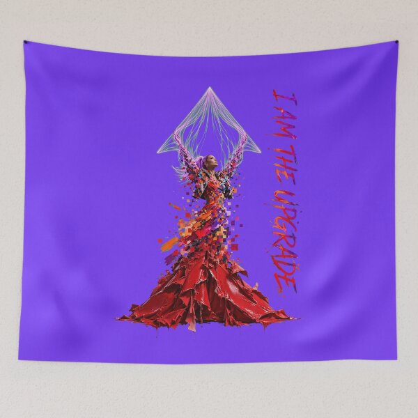 Item preview, I Am The Upgrade Cyberpunk Glitch Art designed and sold by puzzell.