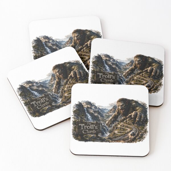 Item preview, The Troll's Climb - Trollstigen Norway Horror Landmark Poster Art designed and sold by HorrorWorldWeb.