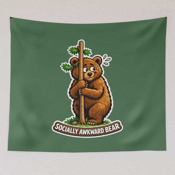 Item preview, Socially Awkward Bear designed and sold by Safe Haven Pets.