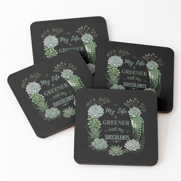 Item preview, My Life Is Greener With My Succulents designed and sold by AleksandraJac05.