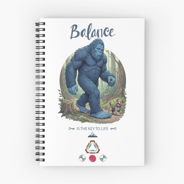 Item preview, Blue Bigfoot's Best Friend: Sasquatch Walking a Tiny Dog designed and sold by Whimsy Trail Co.