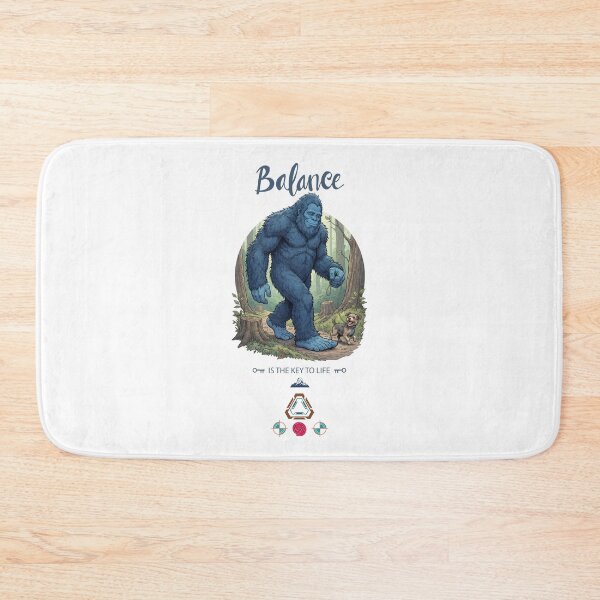 Item preview, Blue Bigfoot's Best Friend: Sasquatch Walking a Tiny Dog designed and sold by Whimsy Trail Co.