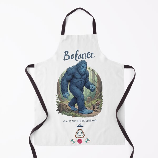 Item preview, Blue Bigfoot's Best Friend: Sasquatch Walking a Tiny Dog designed and sold by Whimsy Trail Co.