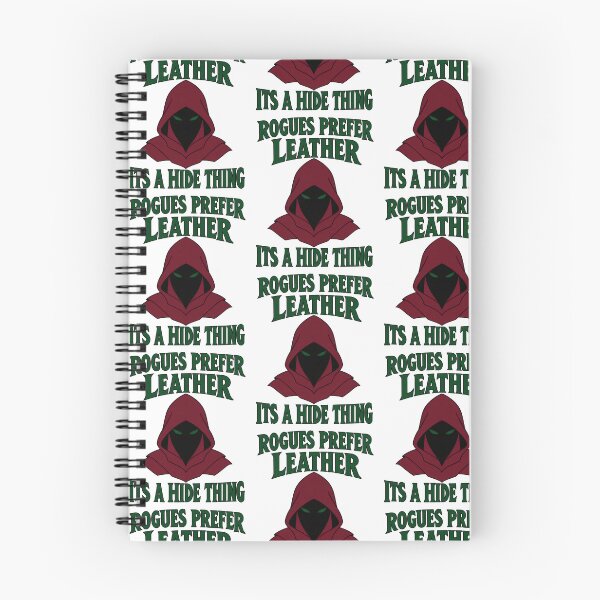 Item preview, Rogues Prefer Leather It's a Hide Thing Funny Fantasy RPG Pun designed and sold by TeeTimeTreasure.