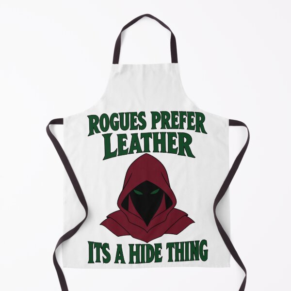 Item preview, Rogues Prefer Leather It's a Hide Thing Funny Fantasy RPG Pun designed and sold by TeeTimeTreasure.