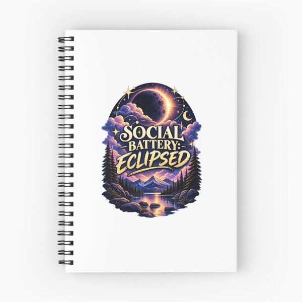 Item preview, Social Battery Eclipsed designed and sold by QuietModeCo.