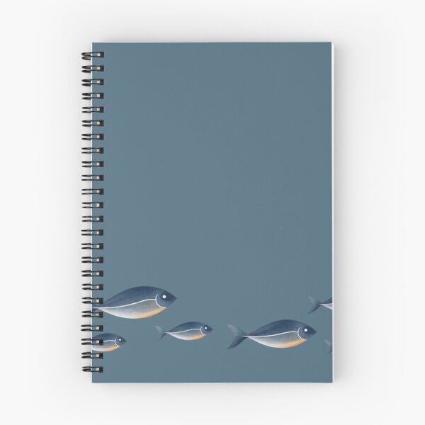 Item preview, Minimalist Navy Fish Coastal Watercolor Border Design designed and sold by TheSlowShore.