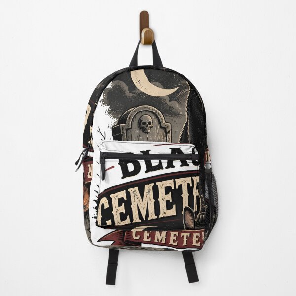 Item preview, BLACK CAT CEMETERY CLUB Cemetery Keeper Halloween Vintage Screen Print designed and sold by BernoNickel.