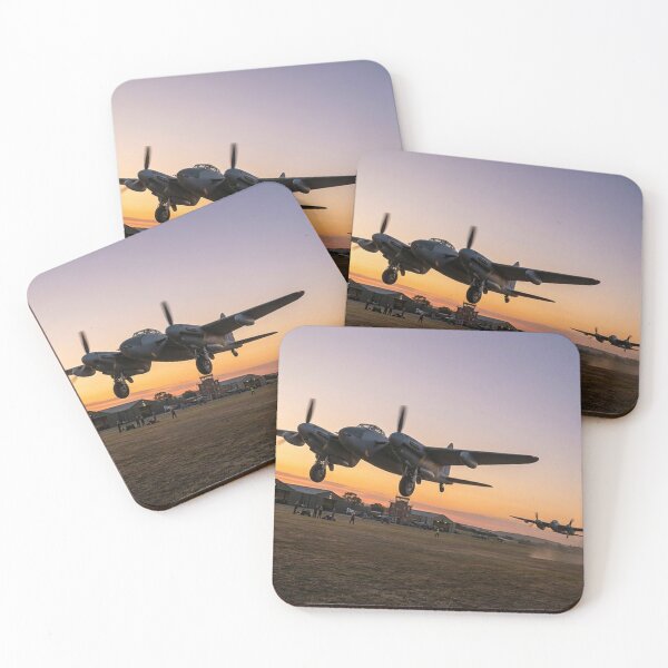 Item preview, Mosquito Squadron Sunset Takeoff Illustration designed and sold by Airpower Art.