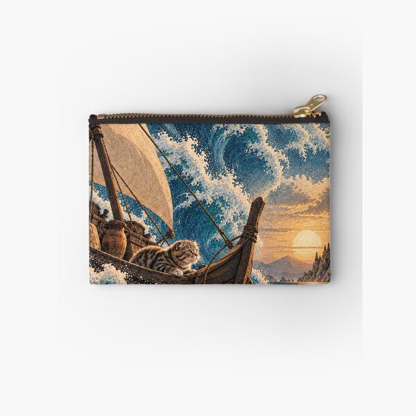 Item preview, Poseidon’s Wrath – The Odyssey Greek Mythology Cat Japanese Woodblock Art designed and sold by NoodlesTheCat.