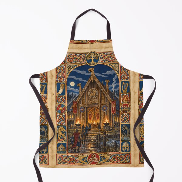Item preview, Heorot - Beowulf Anglo-Saxon Inspired Illuminated Manuscript Art designed and sold by Moviebuff91.