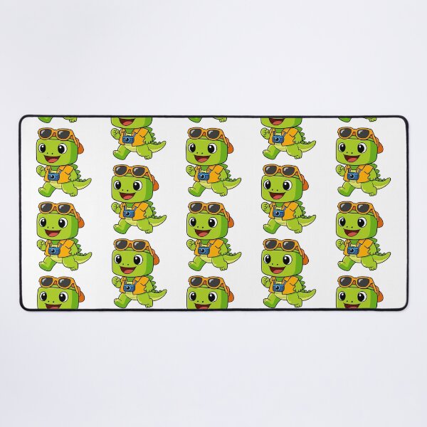 Item preview, Cute Cartoon Dinosaur Tourist with Camera Exploring on Summer Vacation designed and sold by merona-design.
