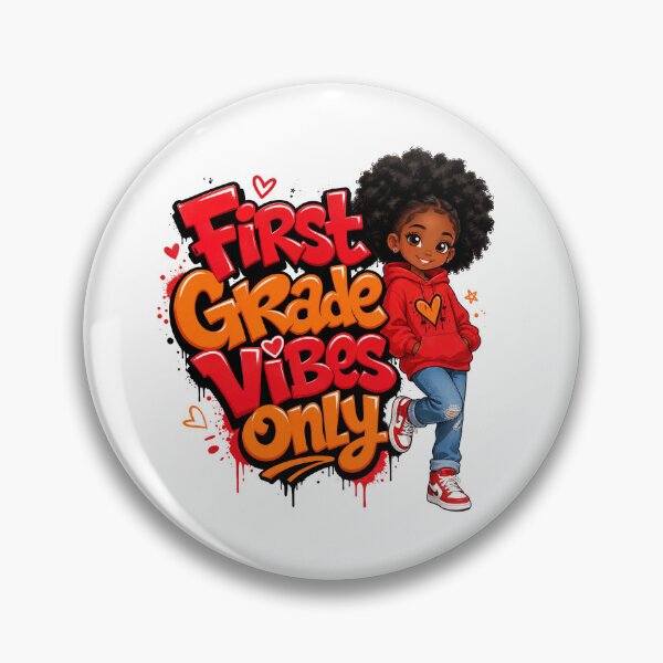 Item preview, First Grade Vibes Only – Black Girl Back to School designed and sold by MomParentADHD.