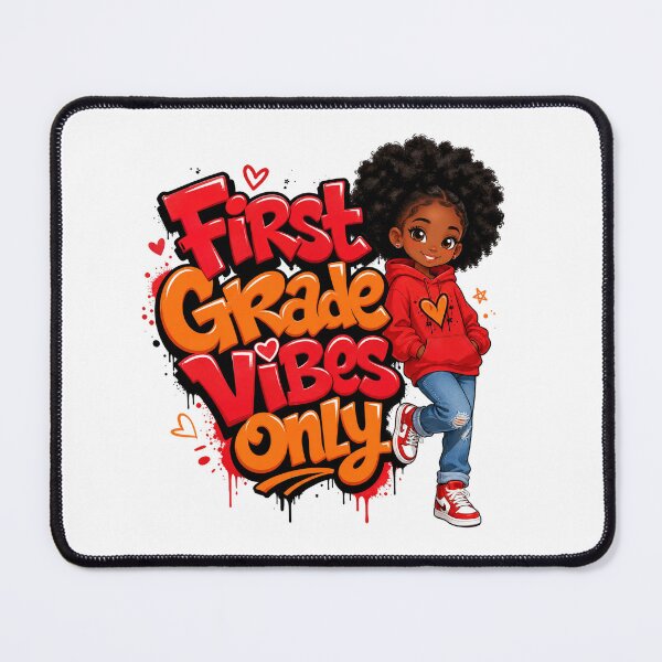 Item preview, First Grade Vibes Only – Black Girl Back to School designed and sold by MomParentADHD.