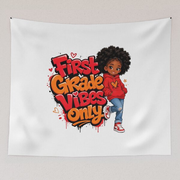 Item preview, First Grade Vibes Only – Black Girl Back to School designed and sold by MomParentADHD.